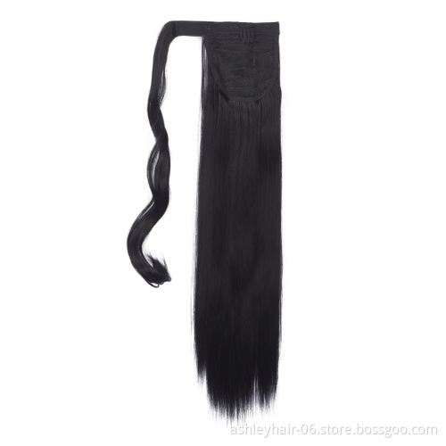 Julianna 26" wrap ponytail synthetic fiber pony tail afro brazilian yaki ponytails for black women synthetic hair ponytail